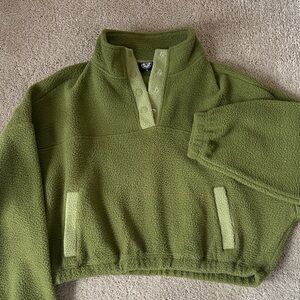 PacSun Olive Green Fleece Sweater